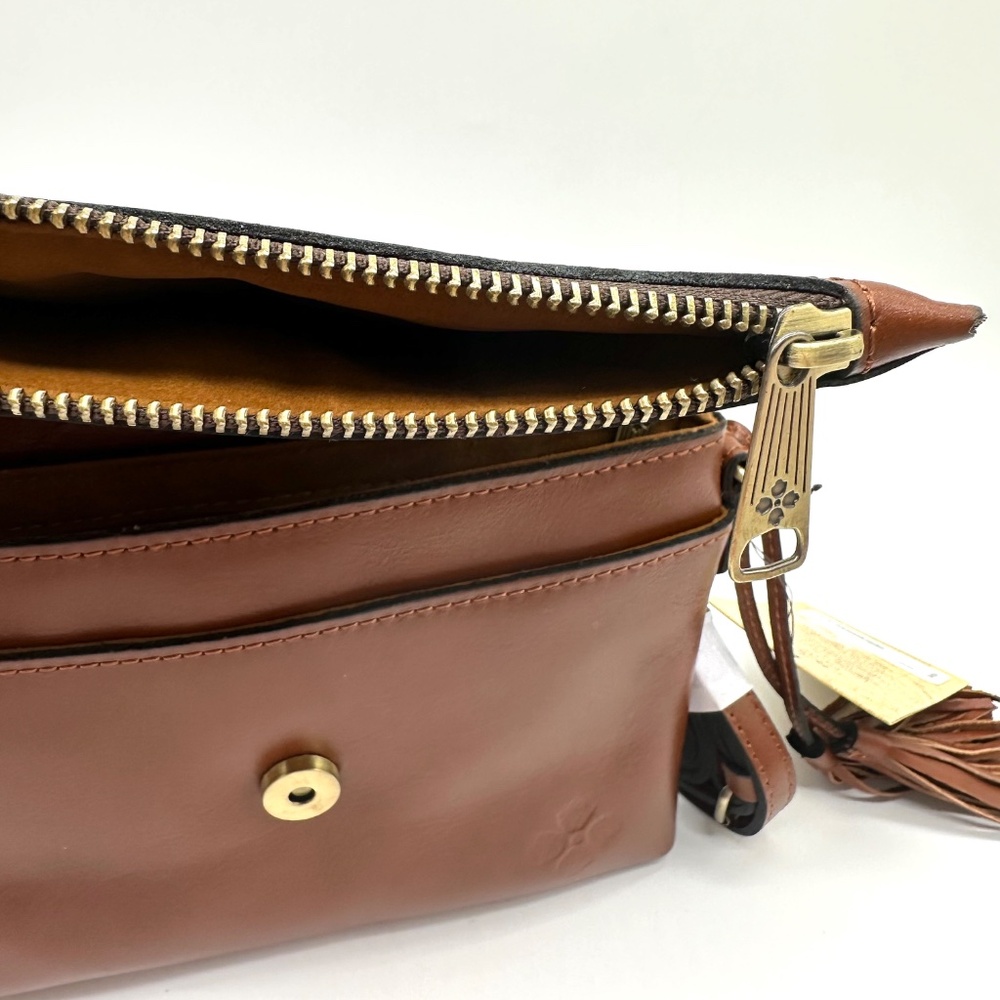 Patricia Nash Corfu Heritage Leather Crossbody Bag Tan With Dust Bag NWT - Picture 12 of 16